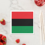 Pan African Flag & Unia Symbol / Sport Fan Serviette<br><div class="desc">Paper Napkins: Pan African Flag Symbol - UNIA / Ein horizontales Triband von rot, schwarz und grün. Die panafrikanische Flagge - auch bekannt als afroamerikanische Flagge, schwarze Befreiungsflagge, UNIA-Flagge. Häufig verwendet mit Black Lives Matter Bewegung.</div>