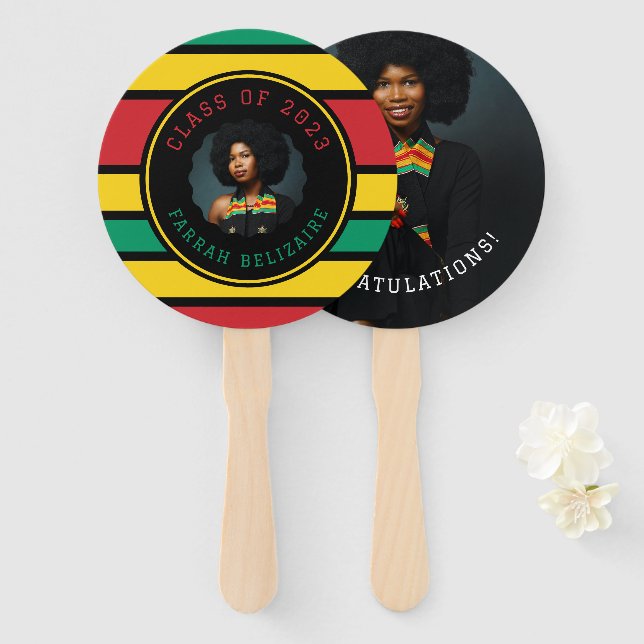 Pan African Foto Abschluss Fächer (Vorne und Hinten)