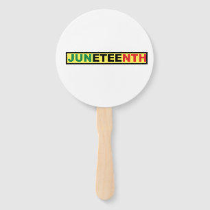 Pan African, Juneteentlicher White Hand Fan Fächer