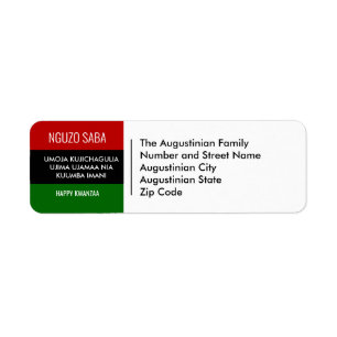 Pan African NGUZO SABA Happy Kwanzaa Ansprache