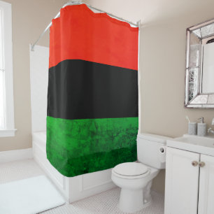 Pan African UNIA Flag Duschvorhang