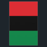 Pan African UNIA Flag Flyer<br><div class="desc">Die panafrikanische Flagge - auch bekannt als UNIA-Fahne,  afroamerikanische Flagge,  Black Liberation Flag und verschiedene andere Namen - ist eine dreifarbige Flagge,  die aus drei gleichen horizontalen Streifen von (von oben nach unten) rot,  schwarz und grün besteht.</div>
