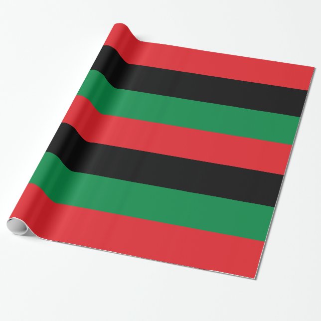Pan African UNIA Flag Geschenkpapier (Ungerollt)