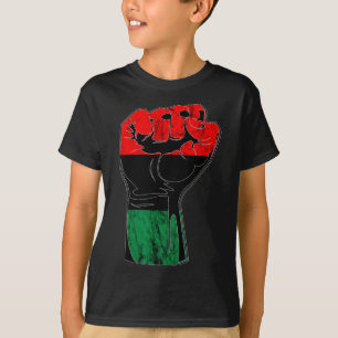Pan African Unia Flag Handflag Black History Junet T-Shirt