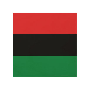 Pan African UNIA Flag Holzdruck
