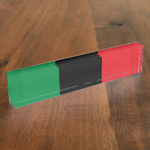 Pan African UNIA Flag Namensplakette