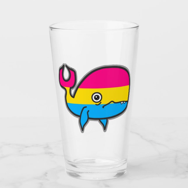 Pan ängstlicher, aber stolzer Whale Glass Tumbler (Vorderseite)
