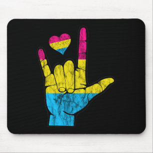 Pan ASL Pride Pansexual Hearing Loss Deaf Awarenes Mousepad