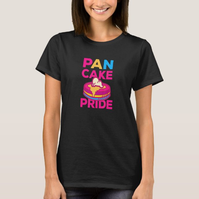 Pan Cake Pansexual Pride Flag Lgbtq Subtile Pride  T-Shirt (Vorderseite)