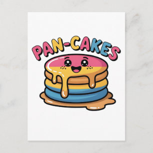 Pan-Cakes Lustiger Pansexueller LGBTQ Lustiger Sto Postkarte