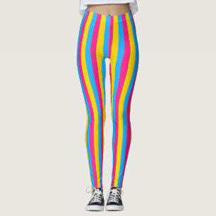 Pan Color Stripes   Pansexual Pride   Leggings