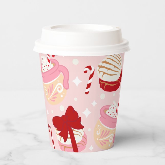 Pan Dulce y Cafecito Mexikanisches Weihnachtsfest Pappbecher (Vorderseite)