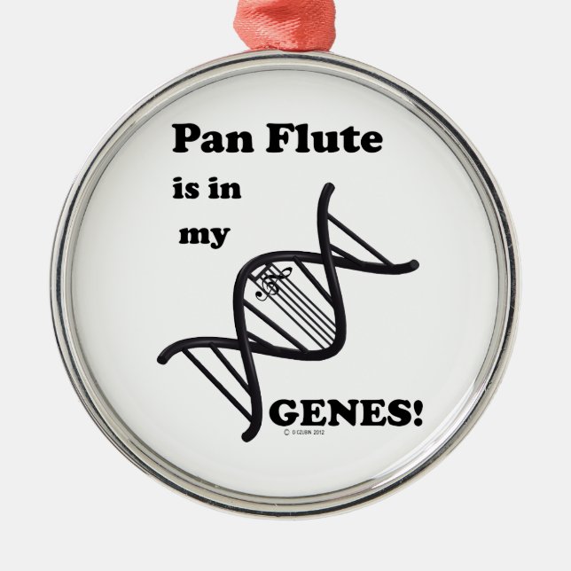 Pan Flute in meinen Genen Ornament Aus Metall (Vorne)