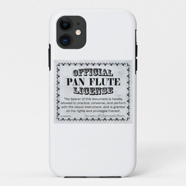 Pan Flute License Case-Mate iPhone Hülle (Rückseite)