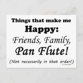 Pan Flute macht mich glücklich Postkarte