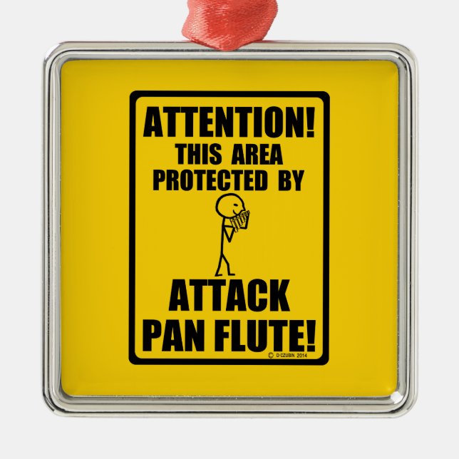 Pan Flute Ornament Aus Metall (Vorne)