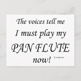 Pan Flute Stimmen sagen, müssen spielen Postkarte