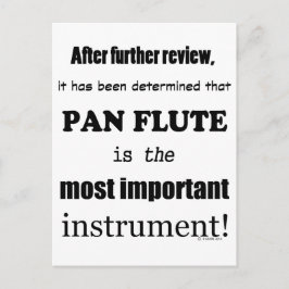 Pan Flute wichtigstes Instrument Postkarte