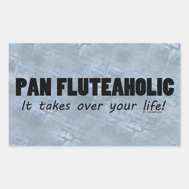 Pan Fluteaholic Life rechteckige Aufkleber (Vorderseite)