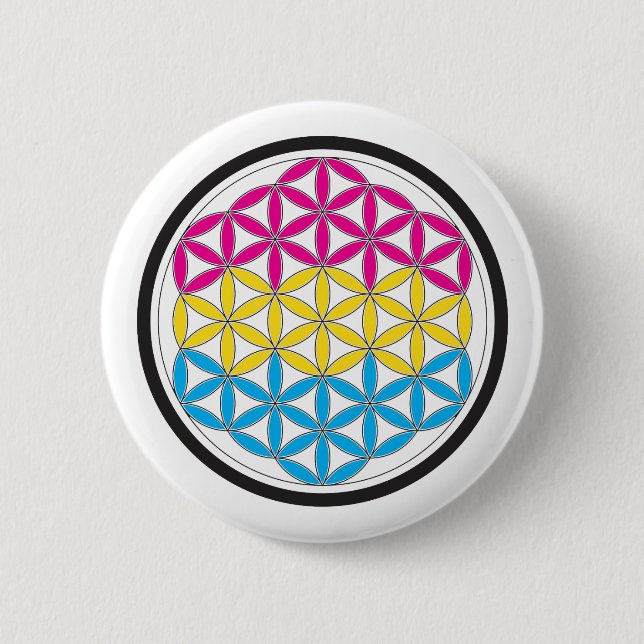 Pan-heilige Geometrie Button (Vorderseite)