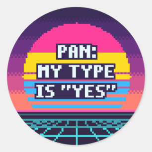 Pan: Mein Typ ist Ja Stolz Pixel Aufkleber