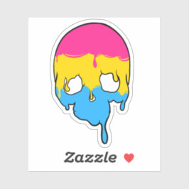 Pan Pride Driving Skull Aufkleber