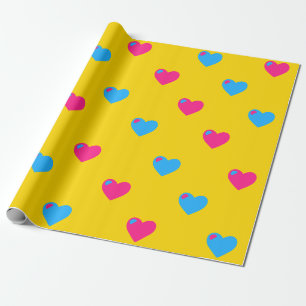 Pan Pride Große Herzen Geschenkpapier