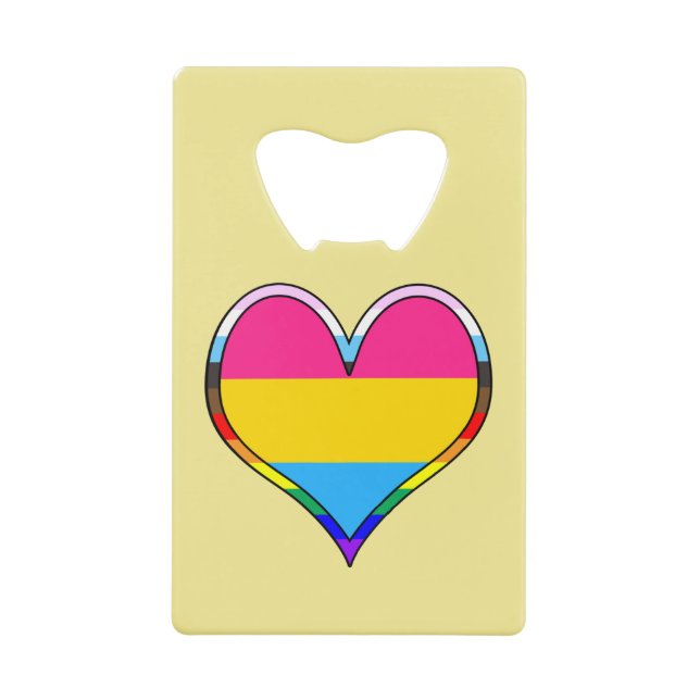 Pan Pride Heart Credit Card Flaschenöffner (Vorderseite)