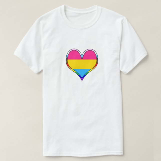 Pan Pride Heart T - Shirt (Design vorne)