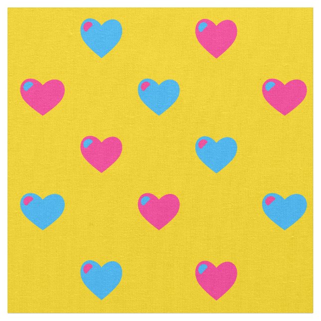 Pan Pride Hearts Stoff (Nahaufnahme)