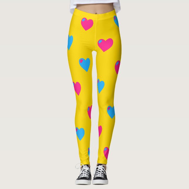 Pan Pride Large Hearts Leggings (Vorderseite)