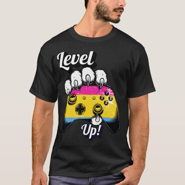 Pan Pride Level Up Tiger Paw Controller T-Shirt 20 (Vorderseite)