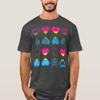 Pan Pride Pansexuality Flag Herz LGBT Preis Monat T-Shirt