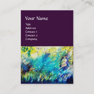 PAN UND DEE, lila Visitenkarte