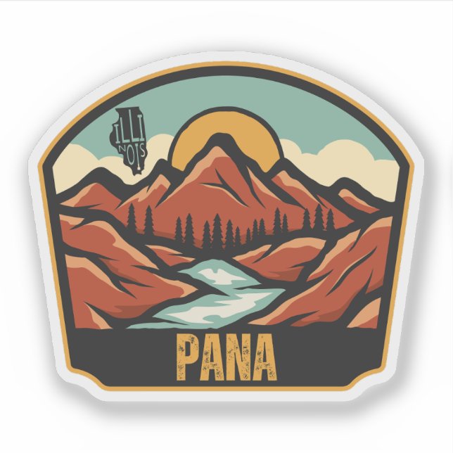 Pana, Illinois Aufkleber (Vorderseite)