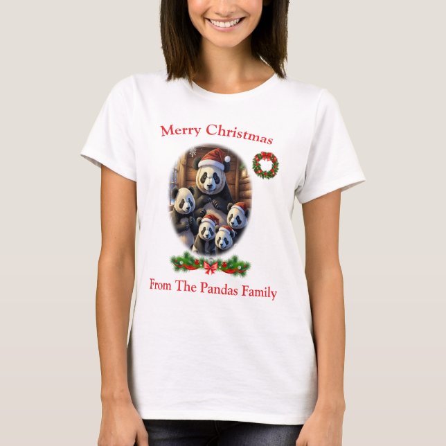 Panada Bear Christmas T-Shirt (Vorderseite)