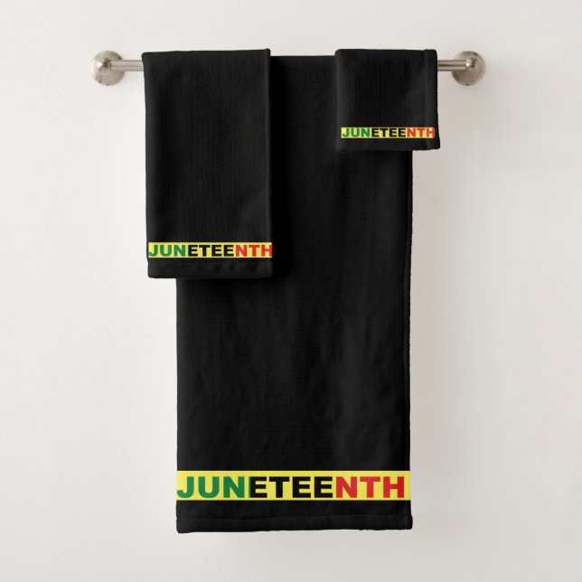 Panafrikanisch, 19. Juni Badhandtuch Set (Insitu)