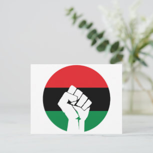 Panafrikanische Flagge, Afroamerikanische Schwarze Postkarte