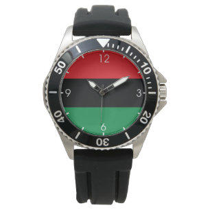 Panafrikanische Flagge Armbanduhr