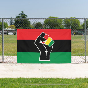 Panafrikanische Flagge Faust, Afroamerikanische Sc Banner