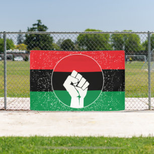 Panafrikanische Flagge Faust, Afroamerikanische Sc Banner