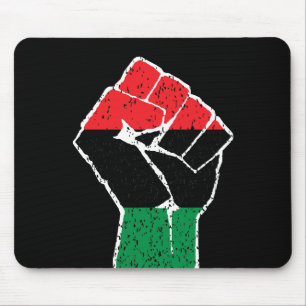 Panafrikanische Flagge Faust, Afroamerikanische Sc Mousepad