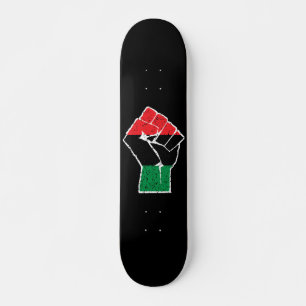 Panafrikanische Flagge Faust, Afroamerikanische Sc Skateboard