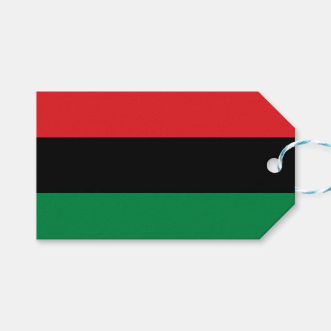 Panafrikanische Flagge Geschenkanhänger (Vorderseite (Horizontal))