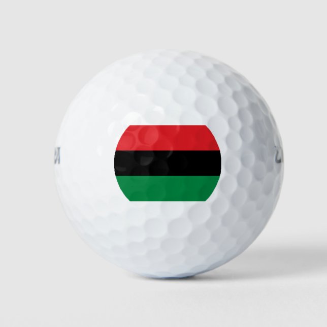 Panafrikanische Flagge Golfball (Vorderseite)
