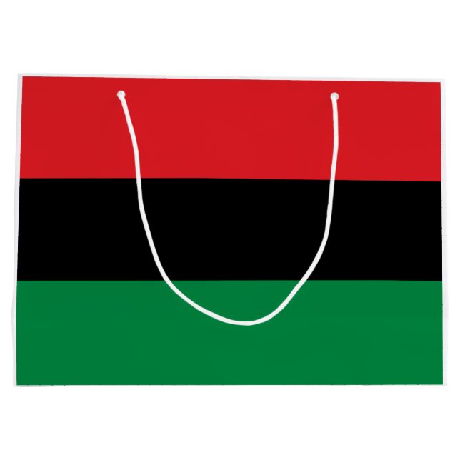 Panafrikanische Flagge Große Geschenktüte (Rückseite)