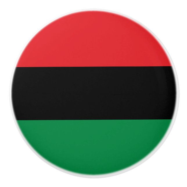 Panafrikanische Flagge Keramikknauf (Vorderseite)