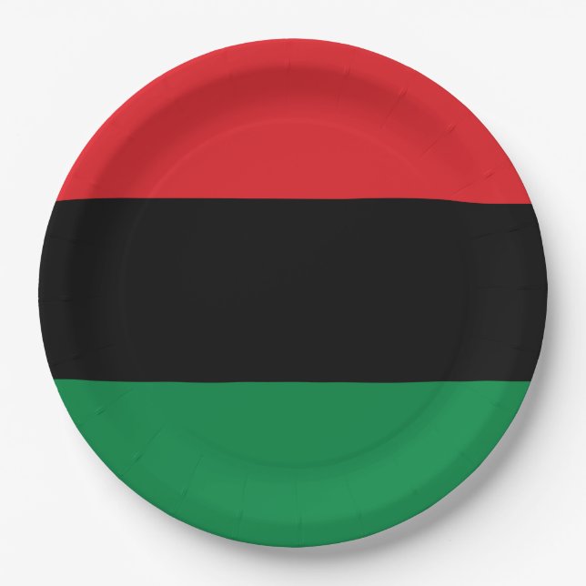 Panafrikanische Flagge Pappteller (Vorderseite)