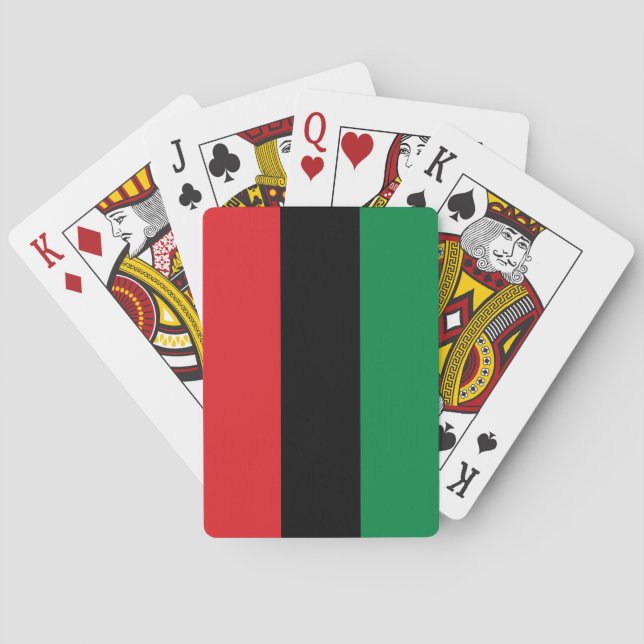 Panafrikanische Flagge Spielkarten (Rückseite)