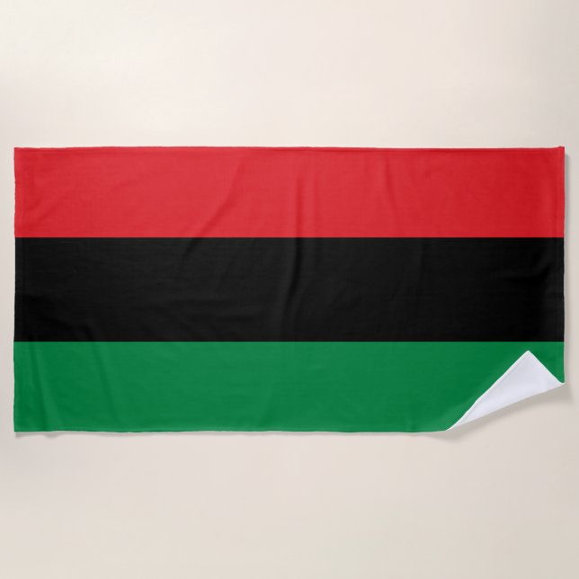 Panafrikanische Flagge Strandtuch (Vorderseite)
